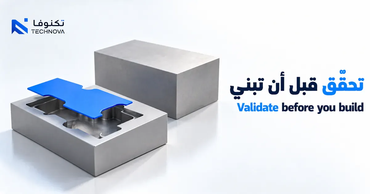 قطع نموذج أولي زرقاء لاختبار المنتج الرقمي قبل تطويره بالكامل